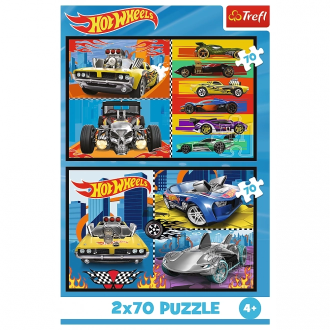 Puzzle 2x70 Samochody Hot Wheels