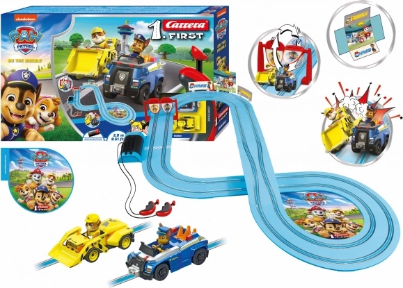 autodraha carrera first psi patrol 2,9 m zestaw chase i rubble