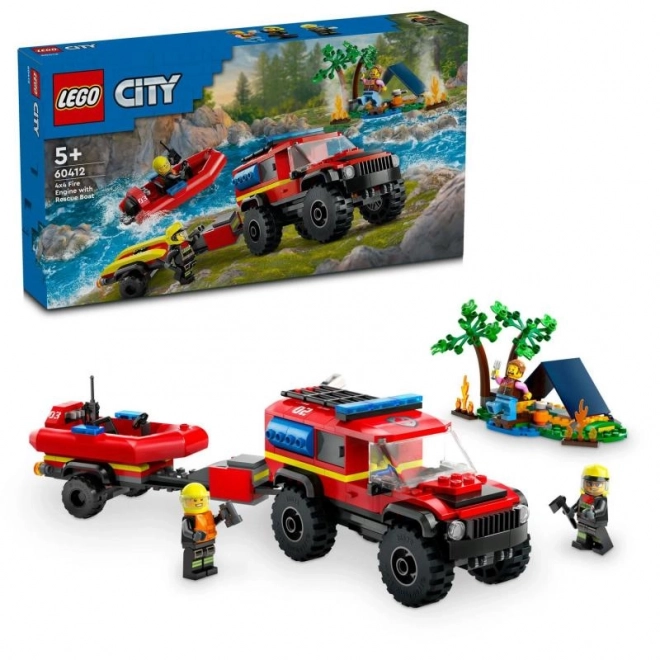 LEGO® City 60412 Strażacki wóz 4x4 i łódź ratunkowa