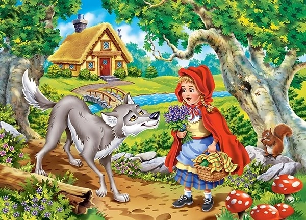 Puzzle Czerwony Kapturek z 60 elementami
