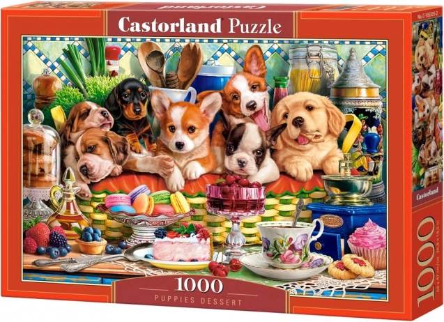 Puzzle 1000 elementów deser szczenięta