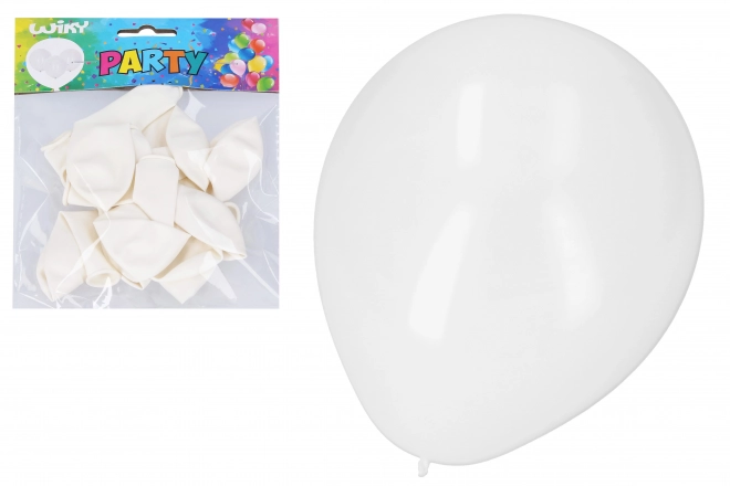 Białe balony nadmuchiwane 30 cm - zestaw 10 sztuk