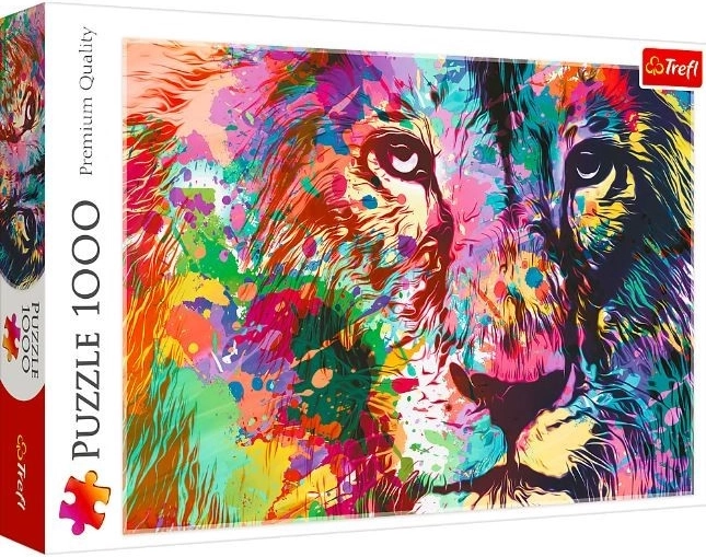 Puzzle 1000 elementów – Kolorowy lew