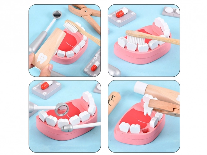 Drewniany zestaw akcesoriów SMALL DENTIST ZA4718