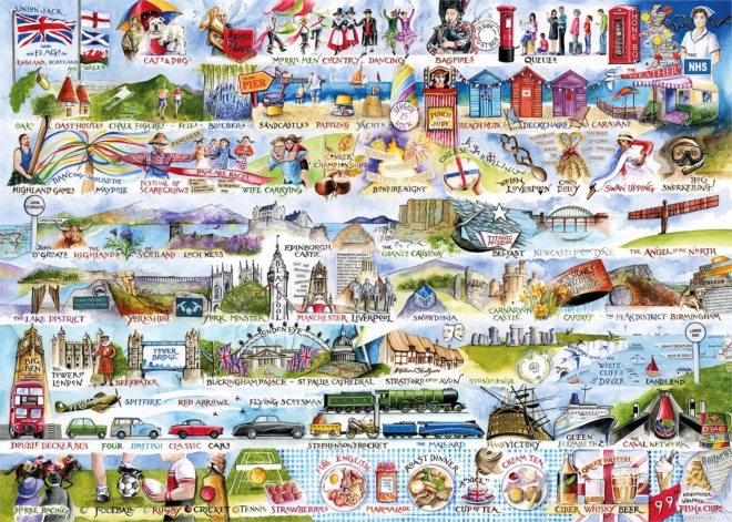 Puzzle Symbole Wielkiej Brytanii 1000 elementów