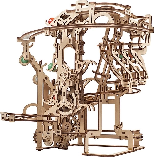 Ugears 3D drewniane puzzle mechaniczne Tor kulkowy łańcuchowy