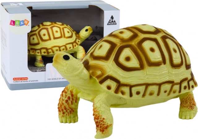 Figurka kolekcjonerska żółwia – jasny żółty i brązowy, 11 cm