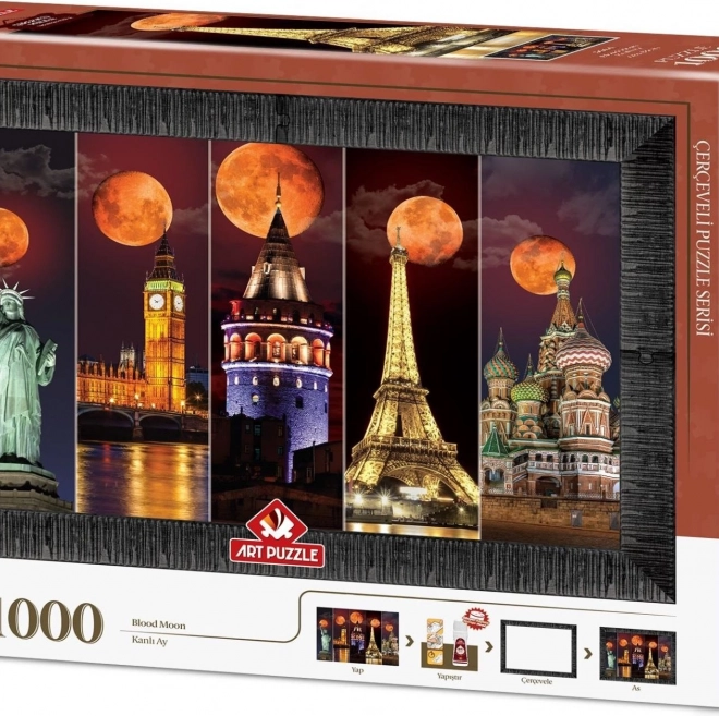 Puzzle z ramką i klejem 3w1 Krwawy Księżyc 1000 elementów