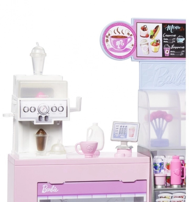 Barbie baristka w kawiarni