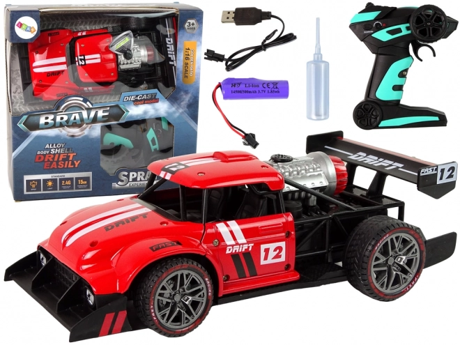 Zdalnie sterowany samochód sportowy R/C 1:16 – czerwone