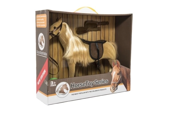 Koń duży do czesania z akcesoriami plastik 38cm w pudełku 40x34,5x12cm