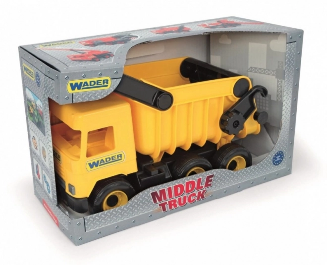 Żółty wywrotka Middle Truck 38 cm w pudełku