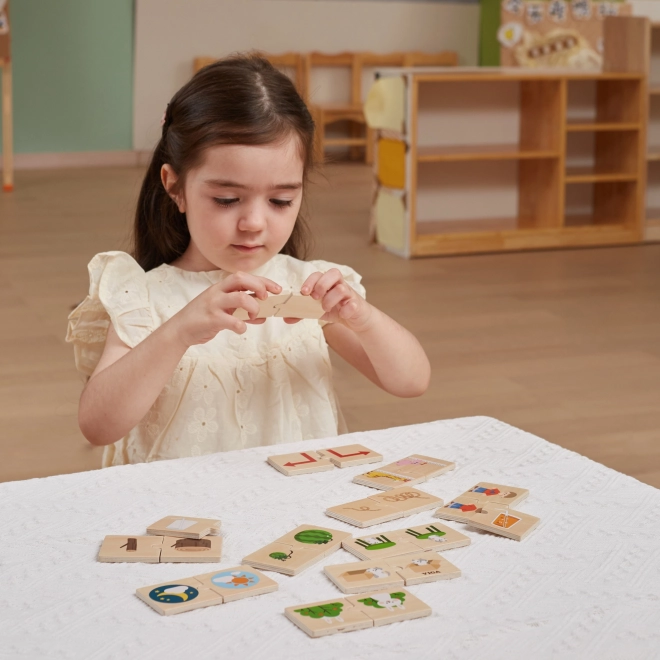 Drewniane puzzle z obrazkami przeciwieństw VIGA