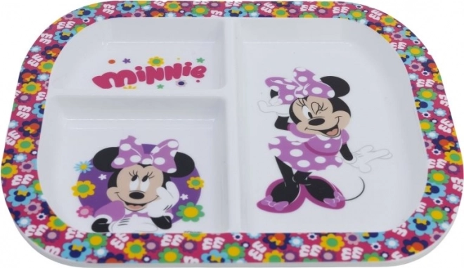 Prostokątny dziecięcy talerz z motywem Minnie