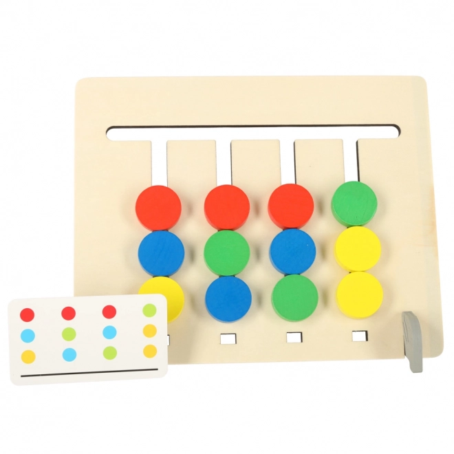 Montessori drewniana edukacyjna zabawka - przypisywanie kolorów owoców