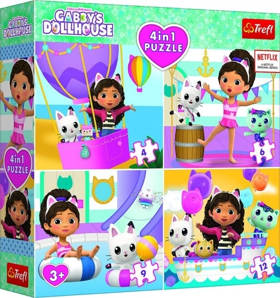 Puzzle Gabby's Dollhouse 4w1