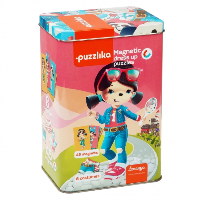 Magnetyczna zabawka Puzzlika - Laleczka z ubrankami