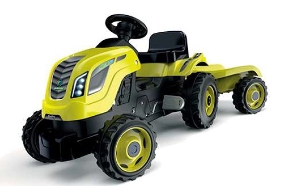 Traktor na pedały Farmer XL zielony z przyczepką