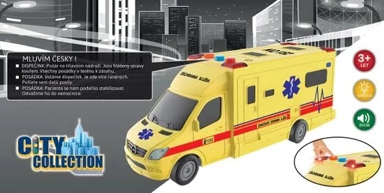 Pogotowie z napędem typu inercyjnego z efektami świetlnymi i dźwiękowymi