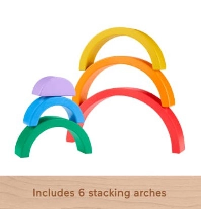 Drewniana składana tęcza Fisher-Price dla dzieci