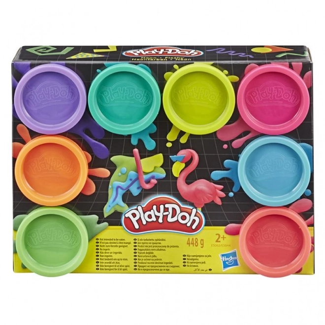 Play-doh Zestaw 8 kubków neonowych kolorów