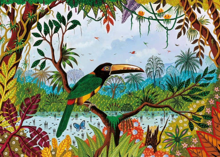 Puzzle Kolorowy Arassari 1500 elementów