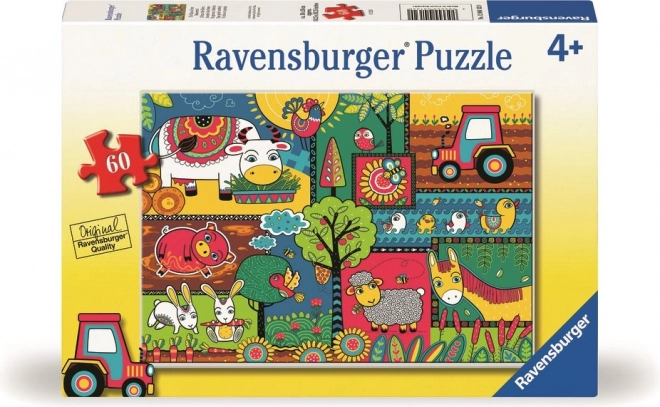 Puzzle Dzień na farmie 60 elementów