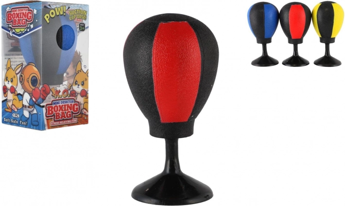 Mini biurkowa piłka bokserska z przyssawką, 14 cm, antystresowa zabawka