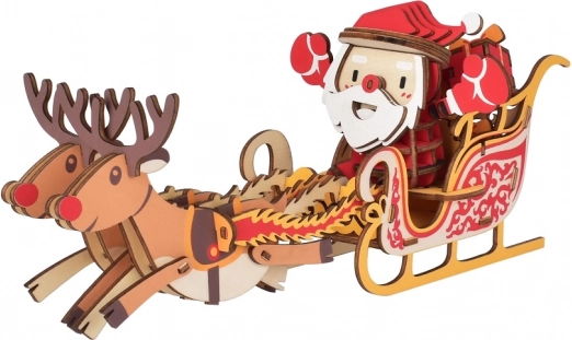 Woodcraft drewniane puzzle 3D Sanie Świętego Mikołaja