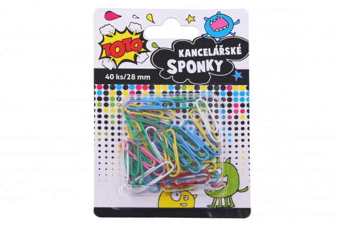 Kolorowe spinacze biurowe 28 mm