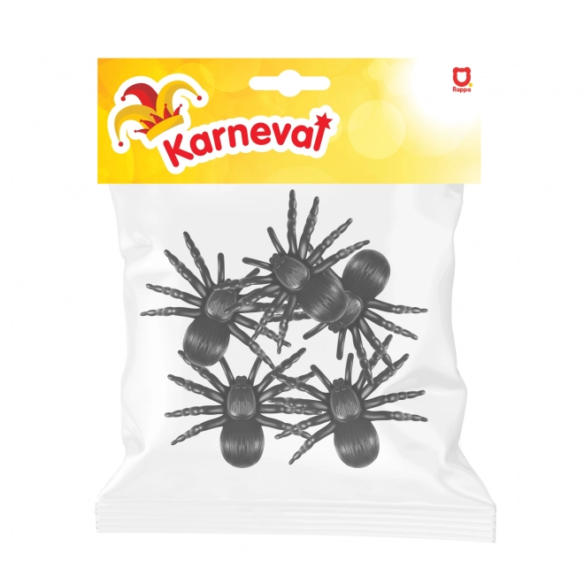 Dekoracja pająk czarny 5 szt.