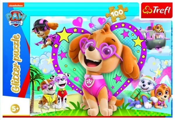 Puzzle brokatowe Psi Patrol