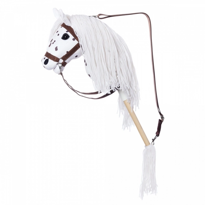 Koń na kijku Hobby Horse z kolekcji HOPPIHORSE Sport Edition w kolorze białego lamparta