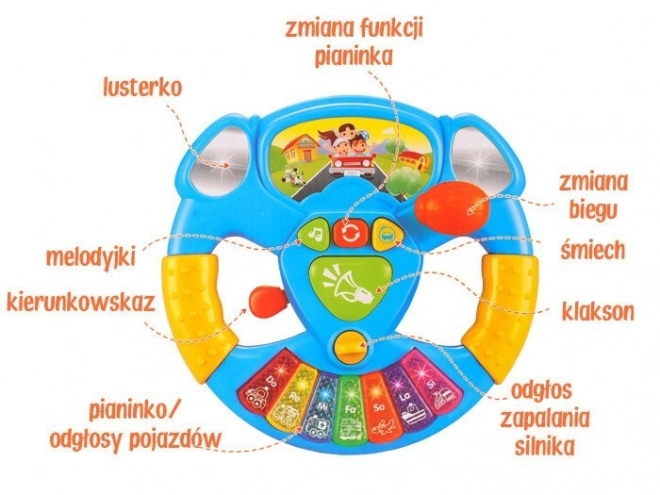 Interaktywne dźwięki muzyczne kierownicy ZA1592