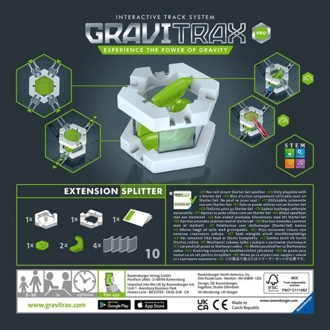 Rozszerzający element Splitter dla kuliTrack GraviTrax PRO