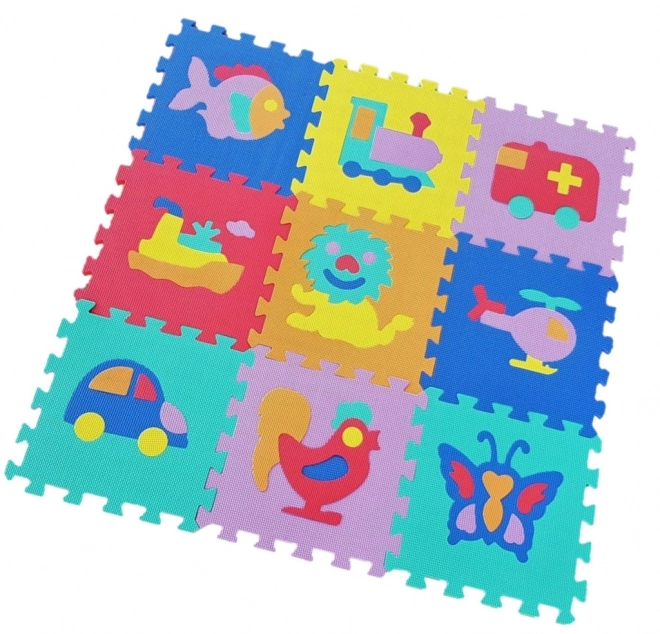 Pianinowe puzzle zwierzęta i środki transportu 9 szt.