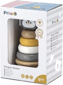 Drewniana piramida do układania pingwinek POLARB