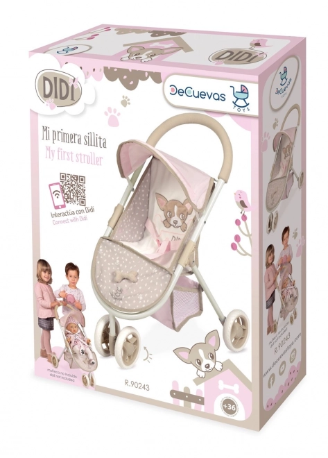 DeCuevas 90243 Sportowy wózek trójkołowy dla lalek DIDI 2021 - 55 cm