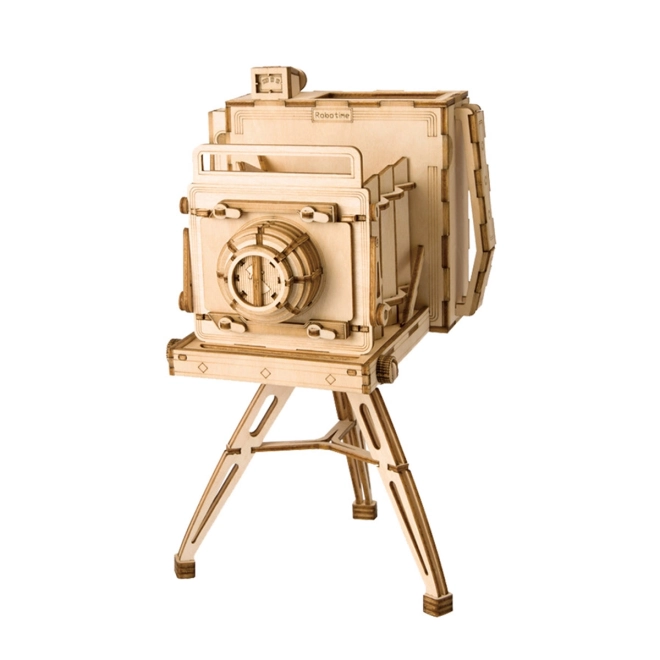 Drewniane 3D puzzle Historyczny aparat fotograficzny