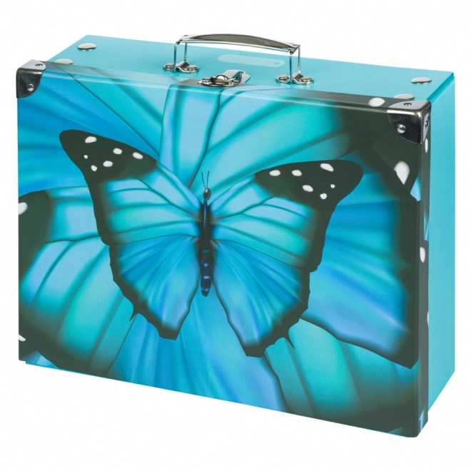 BAAGL Składana szkolna walizka Butterfly z okuciami