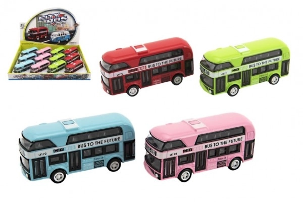 Autobus piętrowy metal/plastik na napęd zwrotny 9,5cm