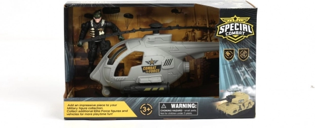 Wojskowy helikopter z figurką i akcesoriami