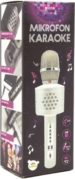 Karaoke mikrofon Bluetooth z nagłośnieniem i efektem echo – Srebrny