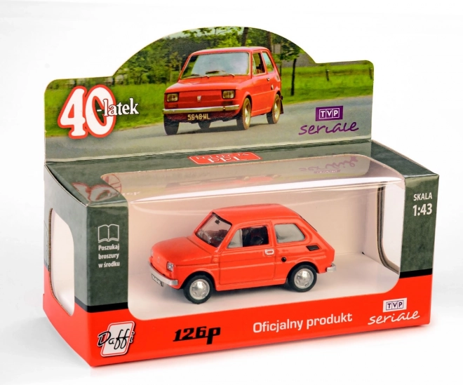 model auta FIAT 126p Czterdziestolatek – czerwony