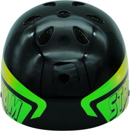 Kask rowerowy Dazzler czarny z zielono‑żółtymi elementami – rozmiar M
