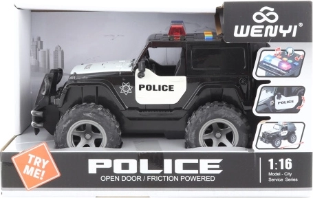 policyjny jeep na baterie z dźwiękami