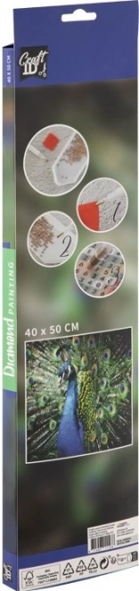 GRAFIX Malowanie Diamentowe Pawi 40x50cm