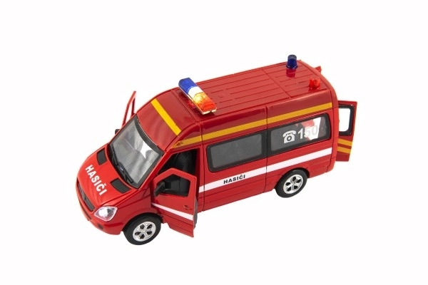 Strażacki samochód ze światłami 15 cm