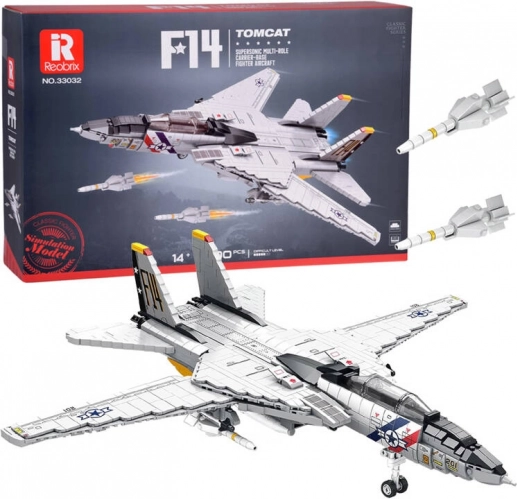 Techniczna klockowa konstrukcja REOBRIX F-14 Tomcat – 1600 elementów