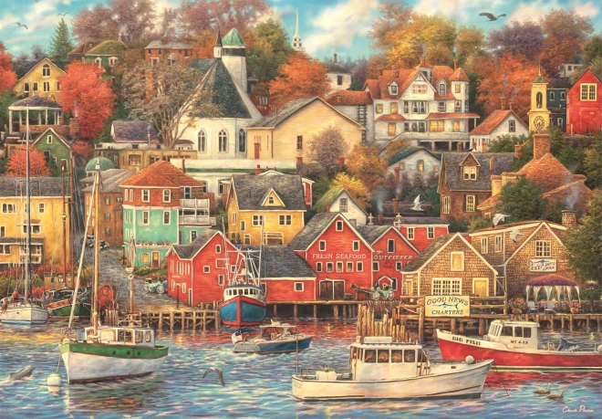 Puzzle 1500 elementów Kompaktowe Dobre Czasy Przystań
